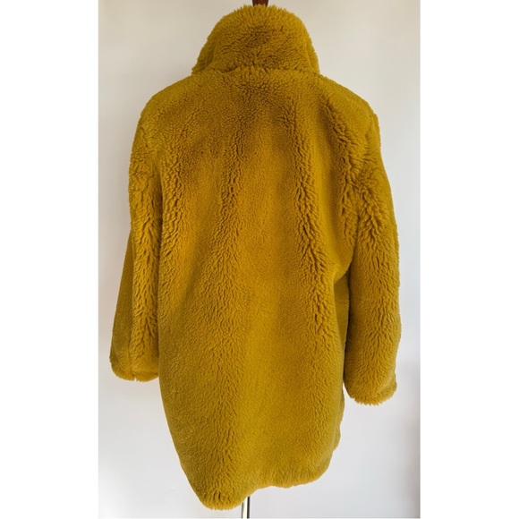 Apparis Faux Fur Jacket Mustard Size Small - Picture 7 of 16